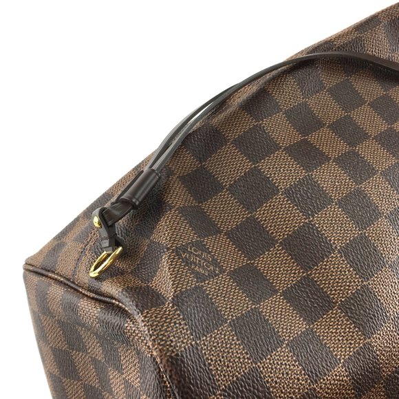 Neverfull Mm Tote Brown Canvas Shoulder Bag - Picture 5 of 8